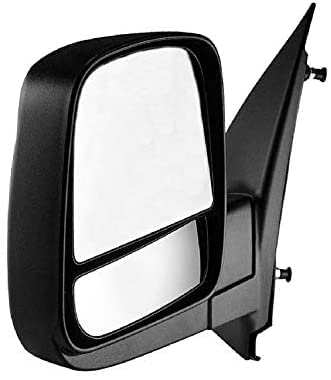 Side Textured Side View Mirror for 08-14 Chevy Express & GMC Savana 1500, 08-17 Chevy Express 2500 3500, GMC Savana 2500 3500 - with Blind Spot Corner Glass