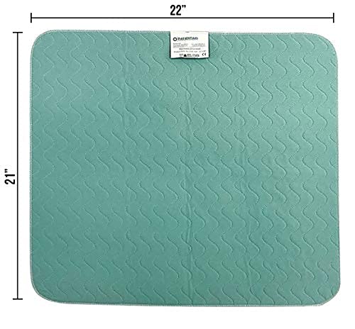 Patient Aid 21" x 22" Chair Pad - Incontinence Chair Protector Liner Underpad - Reusable, Washable, Waterproof - Adult & Children - Home Care & Hospital Use - Premium Quality