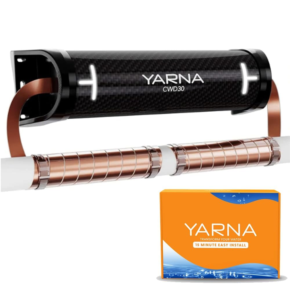 YARNA Capacitive Electronic Water Descaler Whole House Solution - Alternative No Salt Water Softener System, Reduces The Effects of Limescale and Hard Water [CWD30, Max 2" Pipe]