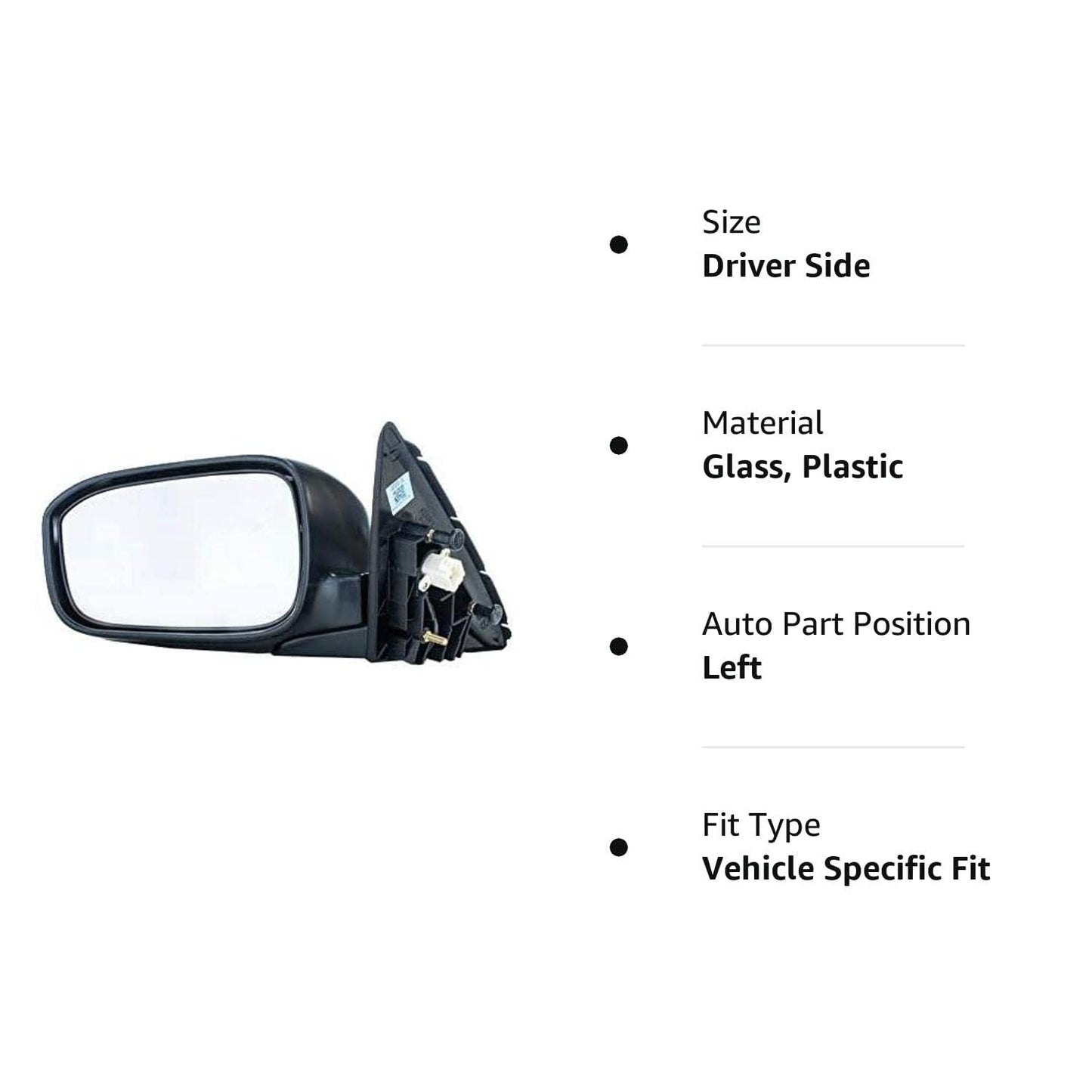 Dependable Direct Premium QualitySide View Mirror for Partlinks# HO1320152 & HO1321152