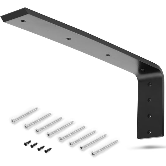 Lostronaut 16� Large L Bracket - Heavy Duty Metal Shelf Brackets, Floating Shelf Brackets, Countertop Brackets, Floating Shelf Hardware & Wall Shelving Brackets for Display Shelf, & Hanging Shelf