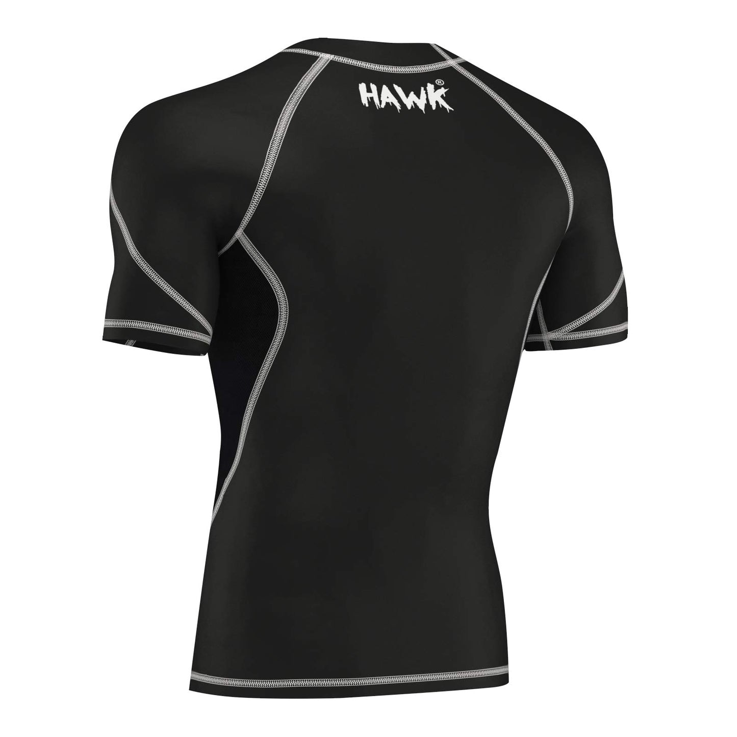 Mens Compression Shirts Base Layer Athletic Gym Short Sleeve Rashguard Shirt  (Black, Small)