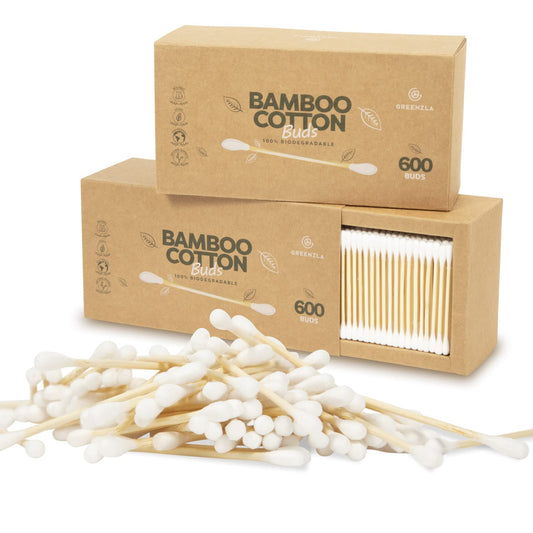 1200 Pack Organic Cotton Swabs Natural Cotton Swabs