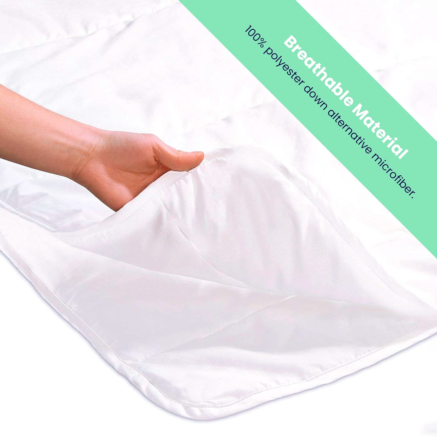 Perfect Thin Duvet Insert  - White, All Season Down Alternative Comforter Insert, Soft, Plush Microfiber Fill, Machine Washable, Queen Size