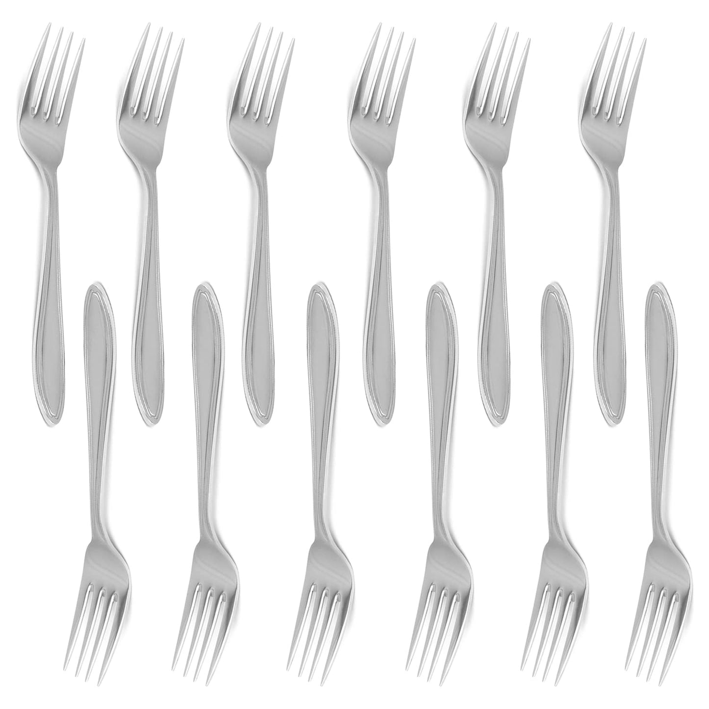 Royal 12-Piece Table Forks Set - 18/10 Stainless Steel Dinner Forks, Mirror Polished Flatware Utensils - Great Salad Forks, Use for Home, Kitchen, or Restaurant