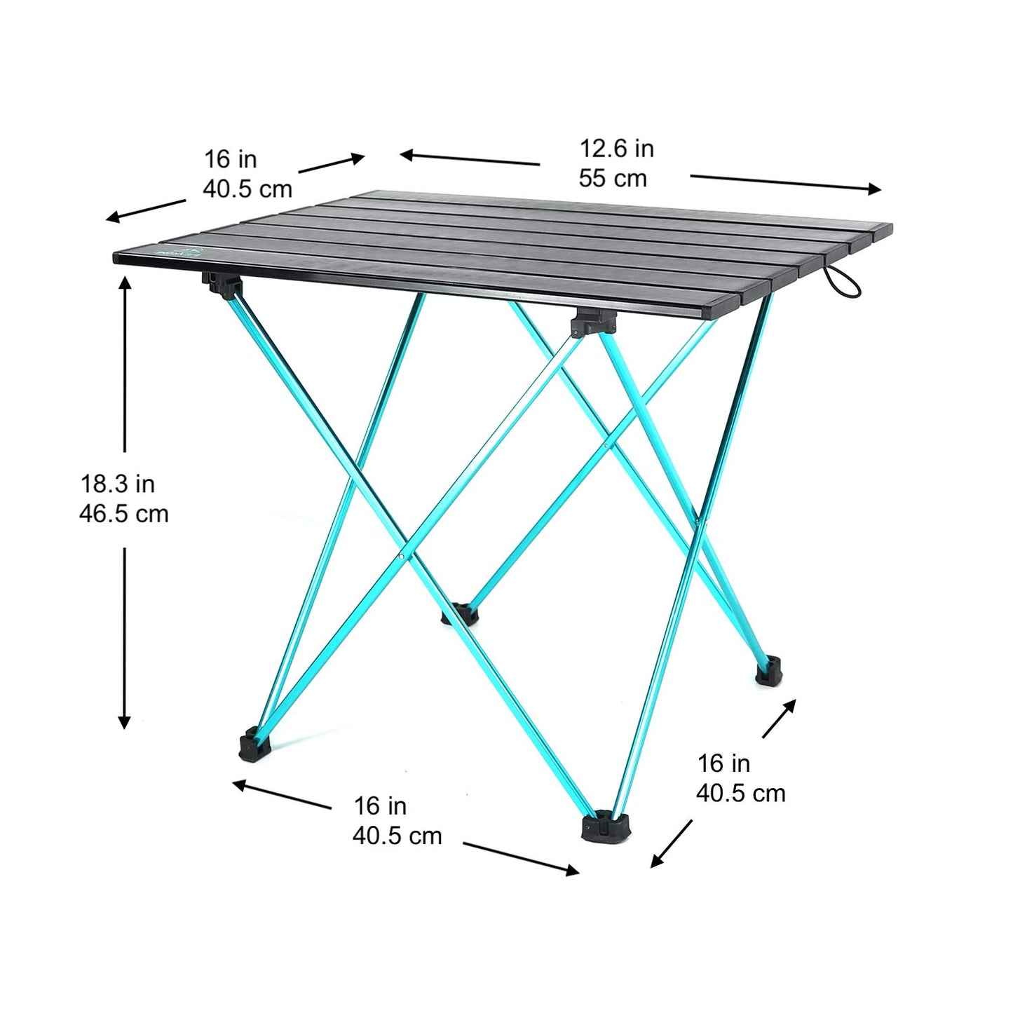 FE Active Camping Folding Table - Camping Table Compact, Sturdy, Lightweight, Portable Outdoor Aluminum Frame Furniture for Picnic, Beach, Hiking, Backpacking, Travel | Designed in California, USA