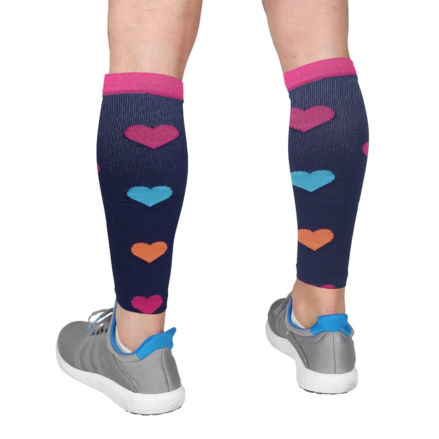 Calf Compression Sleeves for Men and Women - Leg Compression Sleeve - Footless Compression Socks for Runners, Shin Splints, Varicose Vein & Calf Pain Relief - Calf Brace for Running, Cycling, Travel