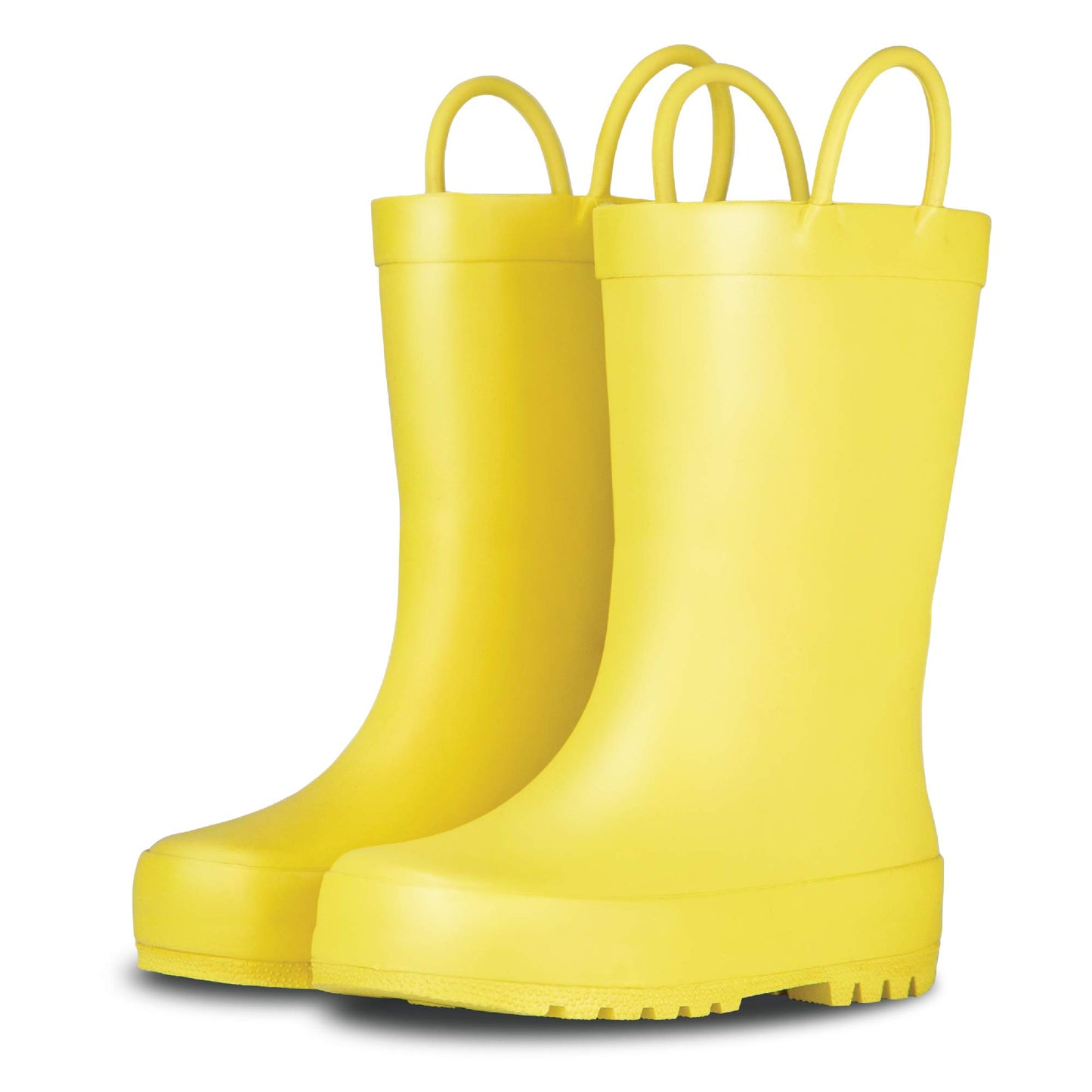 Lone Cone Elementary Collection - Premium Natural Rubber Rain Boots with Matte Finish for Toddlers and Kids, Sunshine Yellow, Toddler 9