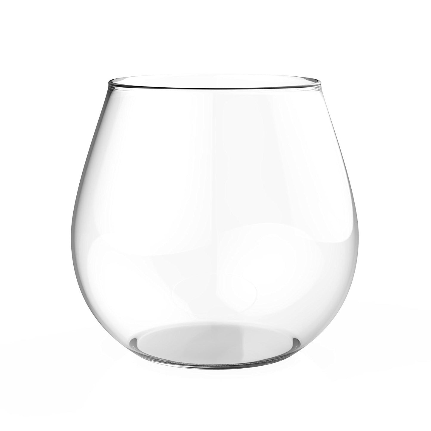 Zeppoli Wine Glass 4-Piece Set Stemless Clear Durable Glass