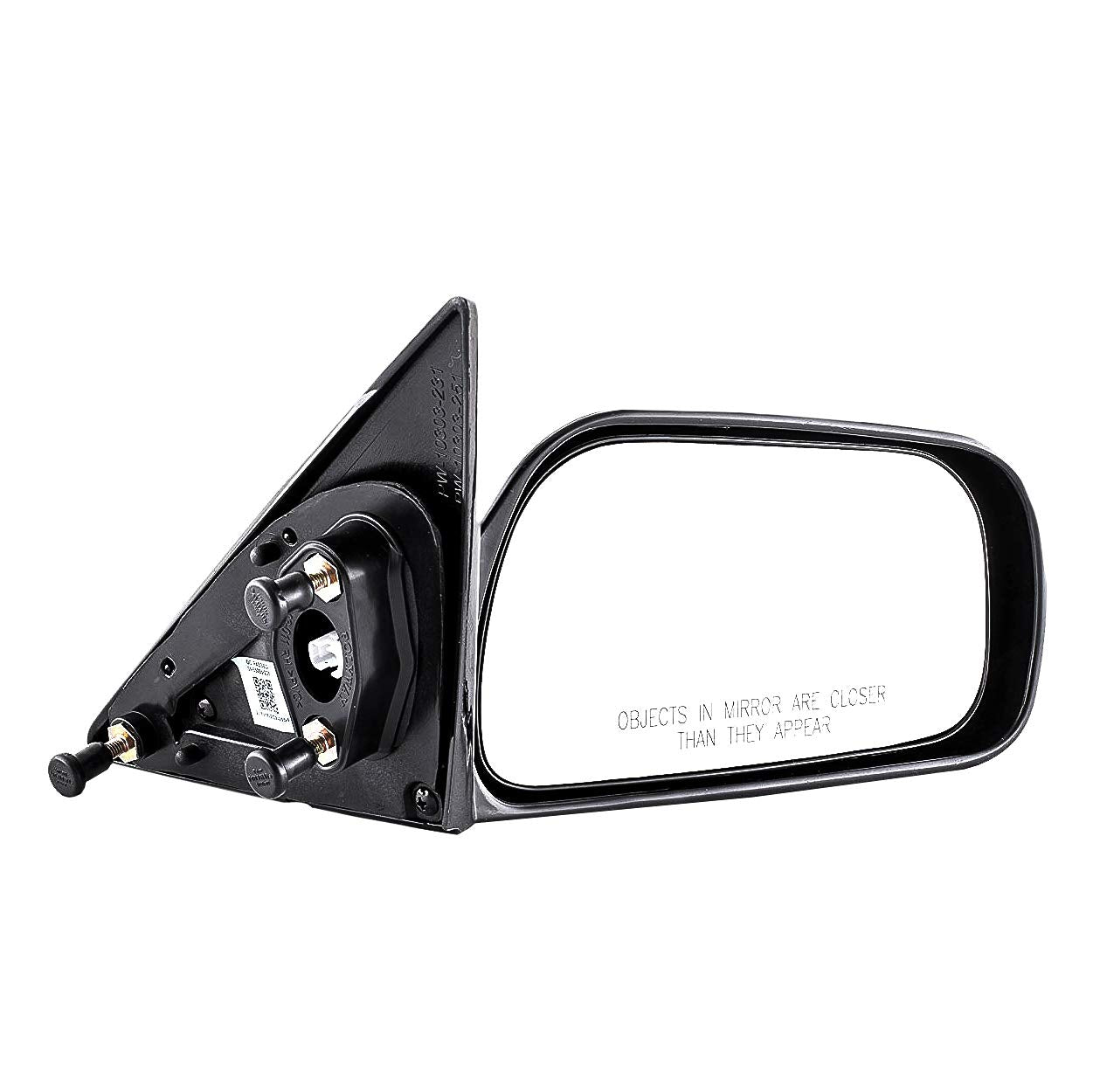 Dependable Direct Passenger Side Mirror for Toyota Camry (Japan Version Without Wire) - Unpainted Non-Heated Non-Folding Right Outside Rear View Door Mirror (1997-2001) - Parts Link #: TO1321132