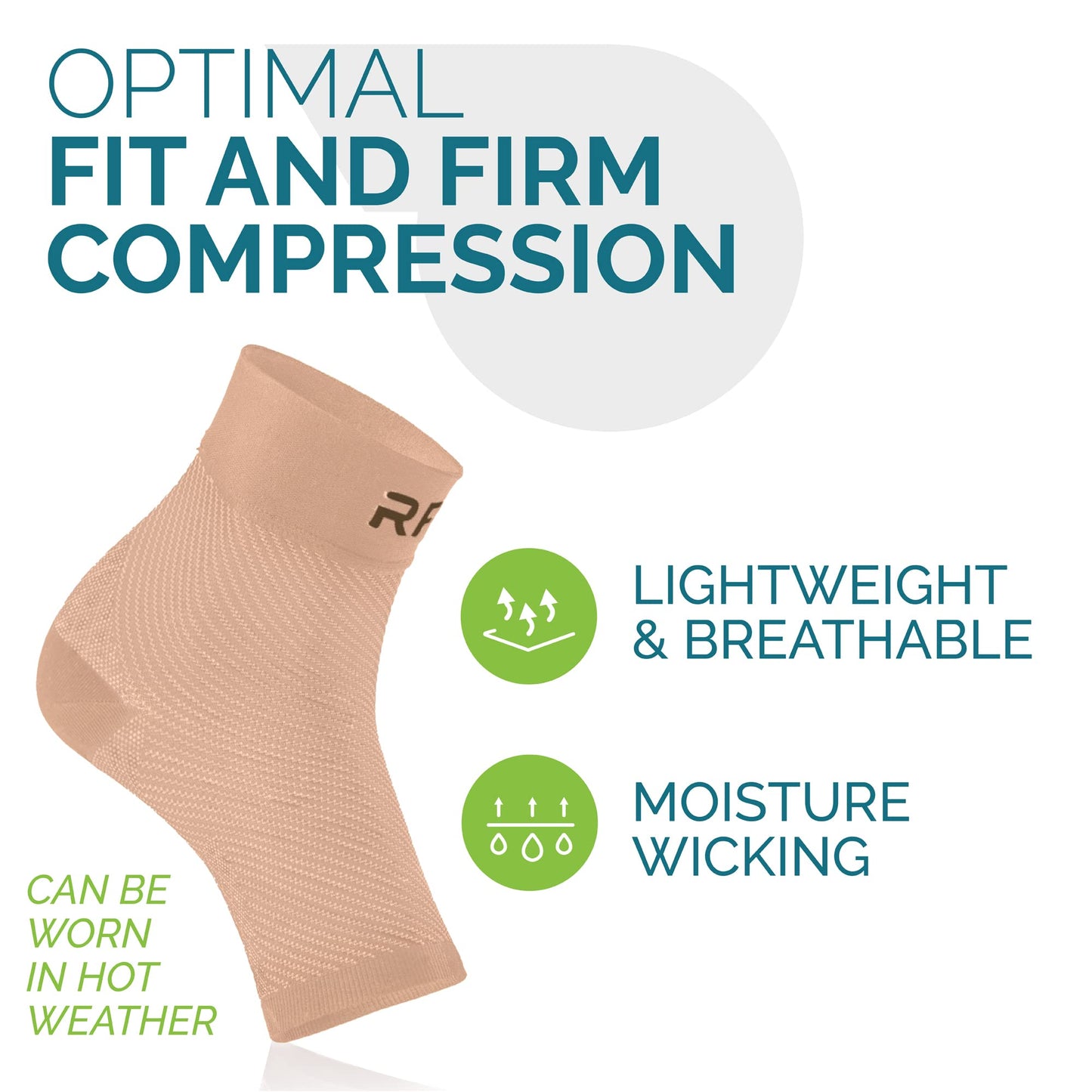 Plantar Fasciitis Compression Socks | Foot & Ankle Brace for Women & Men | Toeless Ankle Compression Sleeve for Ankle Support, Plantar Fasciitis, Night Splint, Arch & Achilles Tendonitis Relief