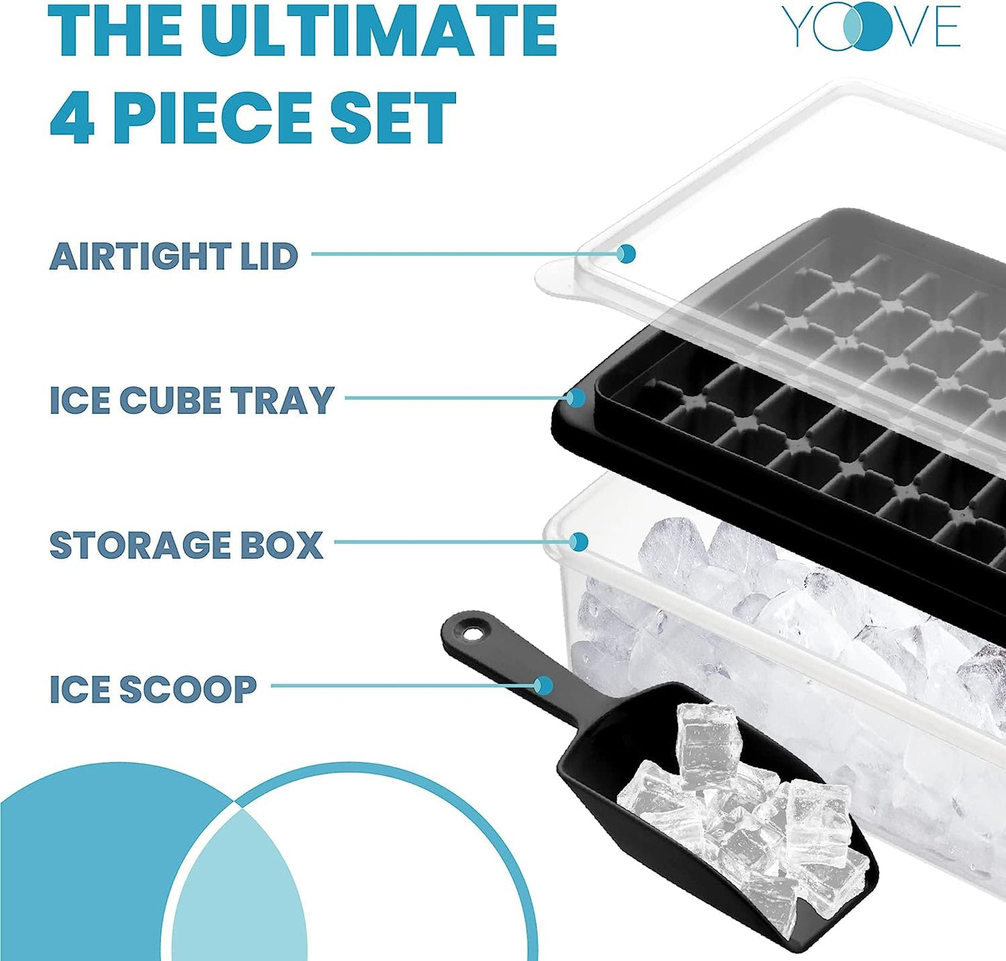 Ice Cube Tray With Lid & Bin