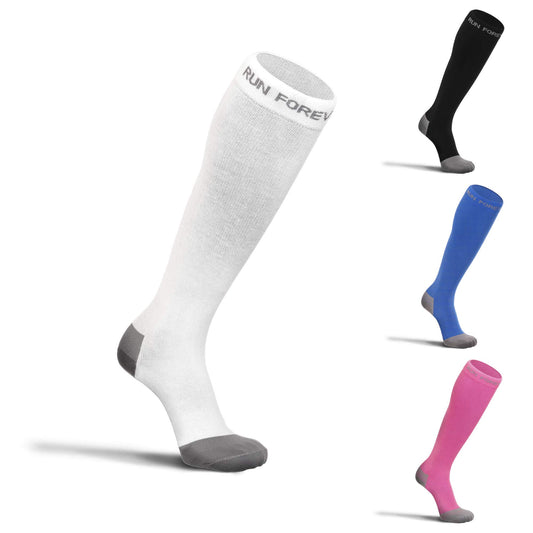 Compression Socks for Men & Women � 20-30mmHg Medical Grade Graduated Stockings (White, Large)