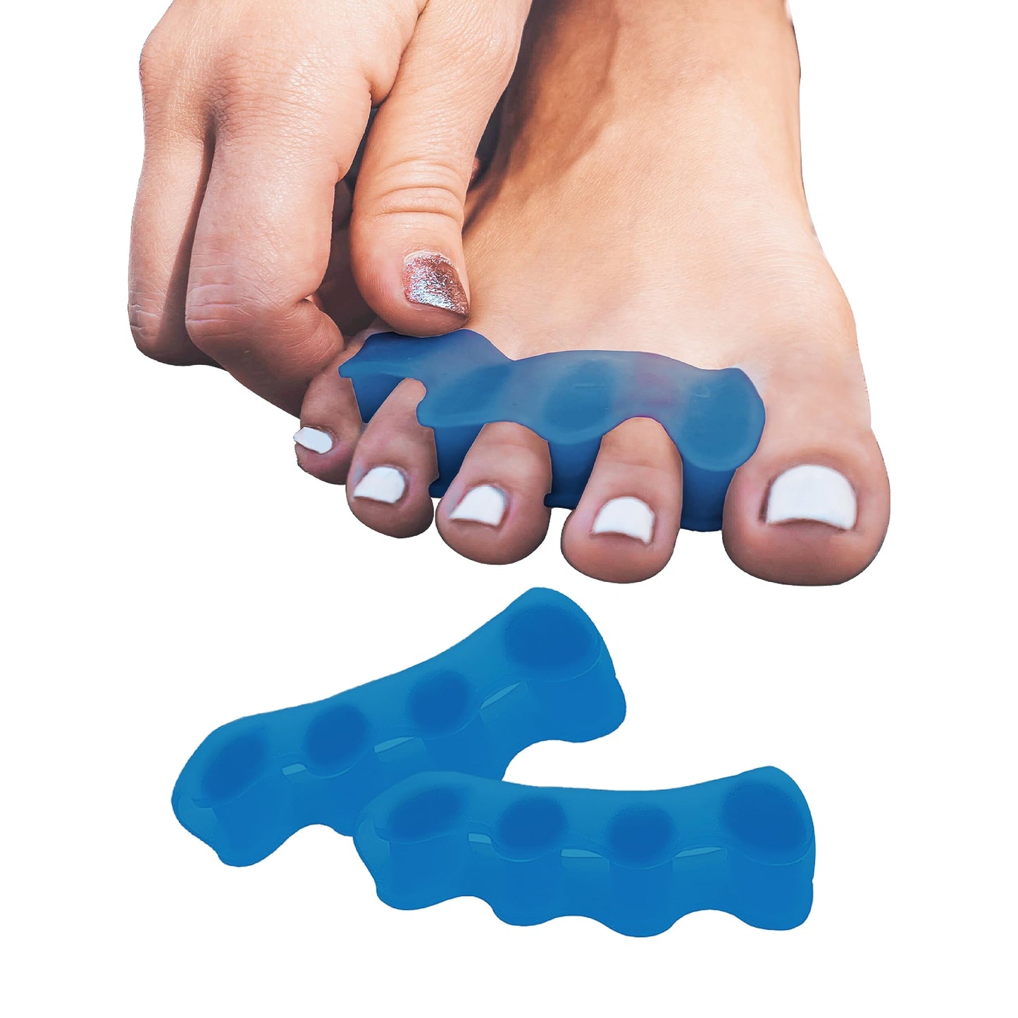 Toe Separators, Straighteners & Spacers | Hammer Toe & Bunion Corrector For Men & Women | Use for Pedicure, Yoga & Running