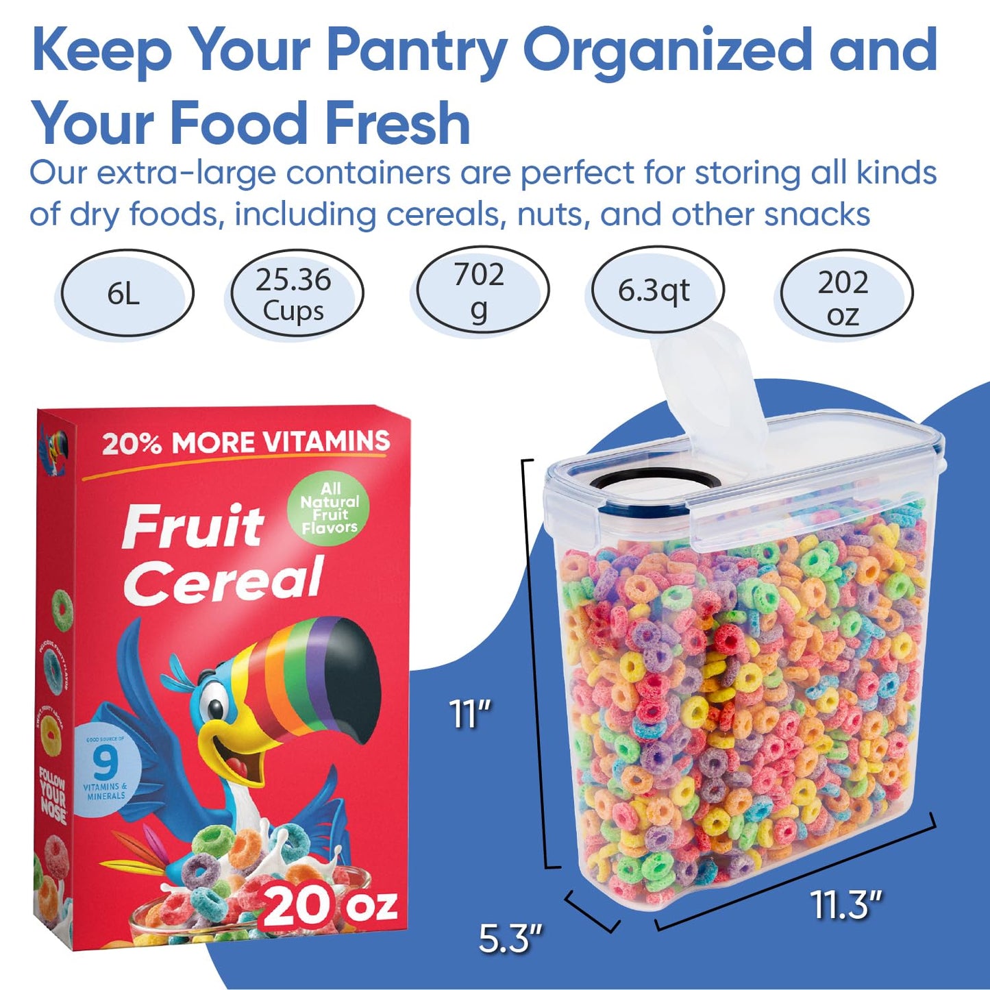 Cereal Containers Storage Set Large