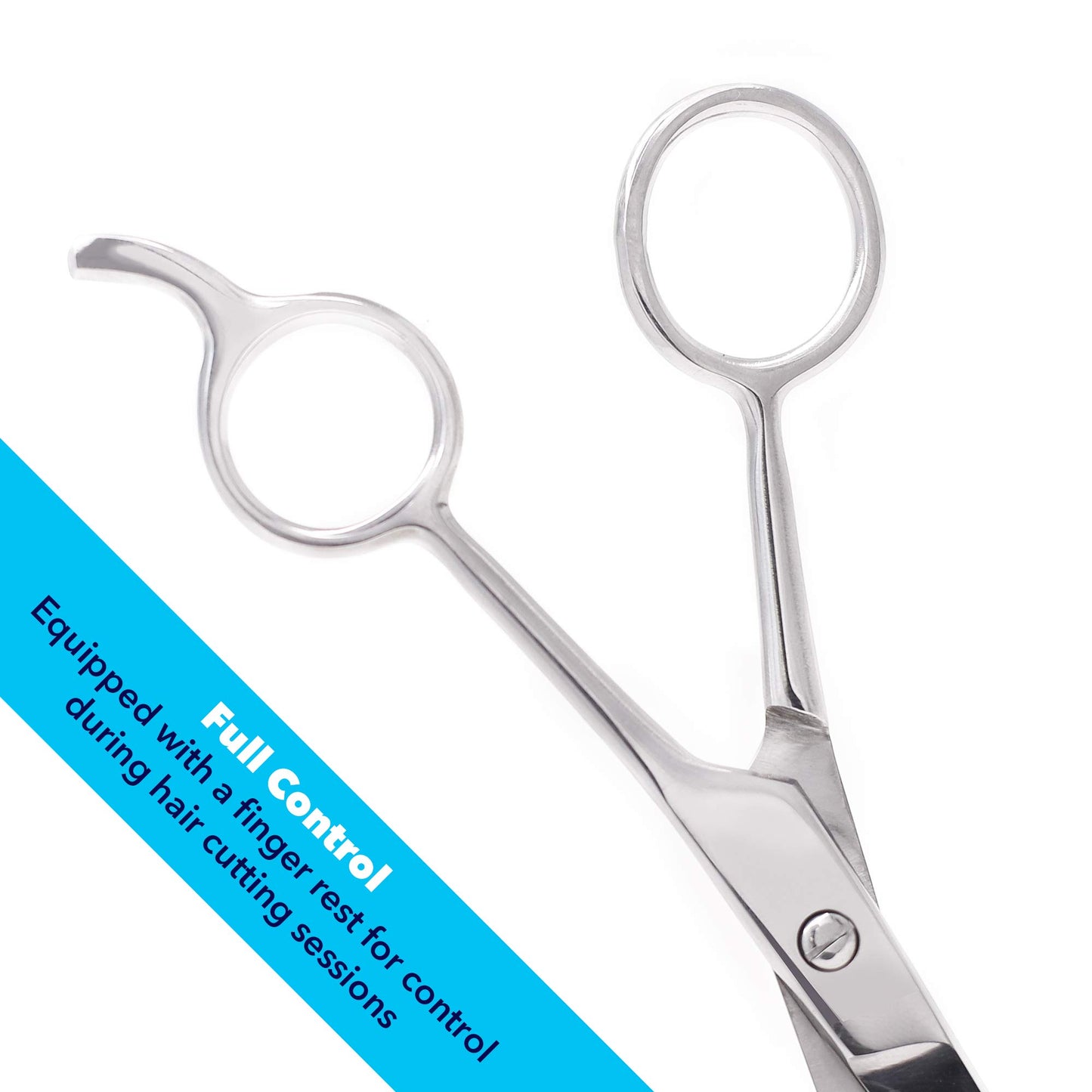 Equinox 6.5" Professional Hair Cutting Scissors for Men & Women - Ice Tempered, Silver