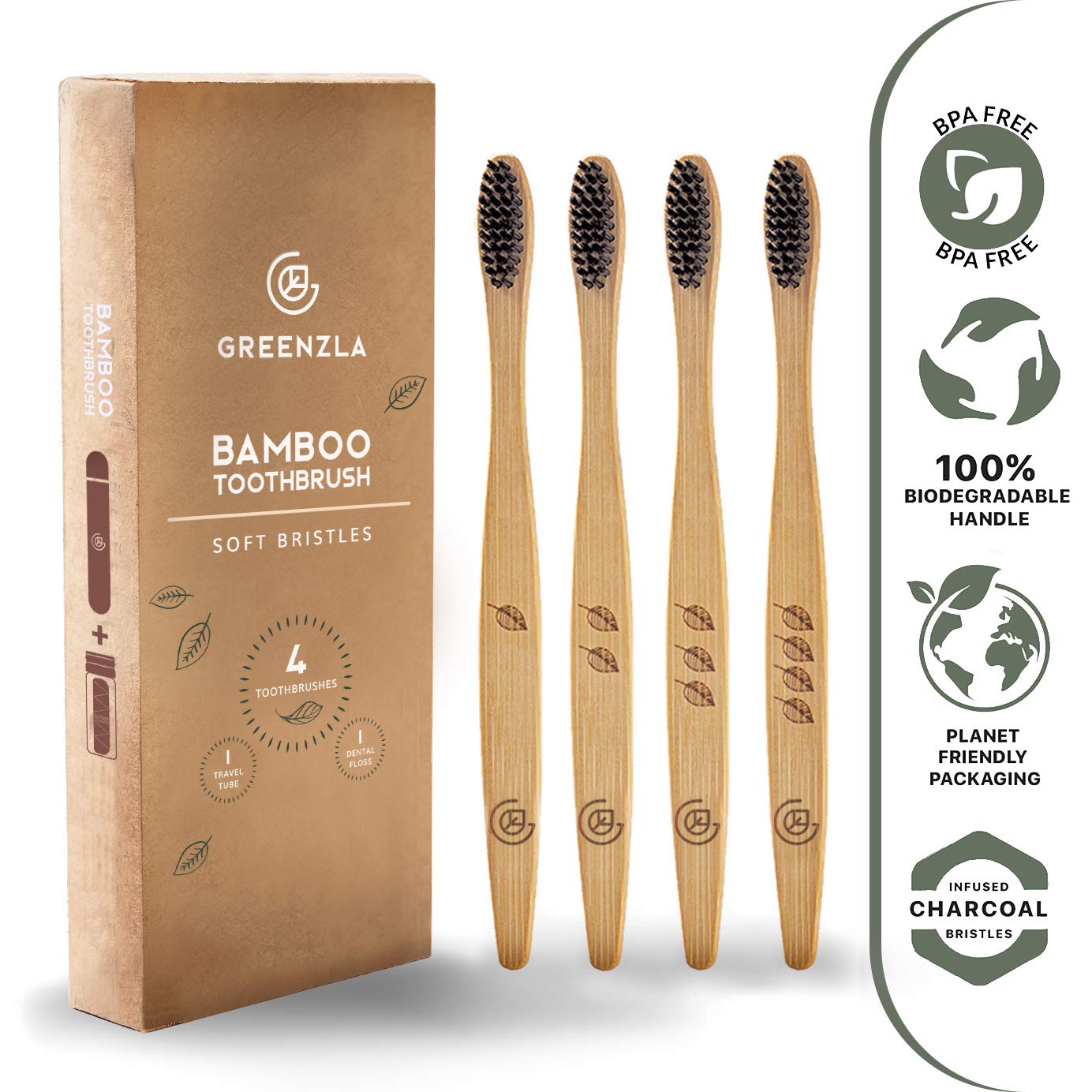 GREENZLA Bamboo Toothbrush