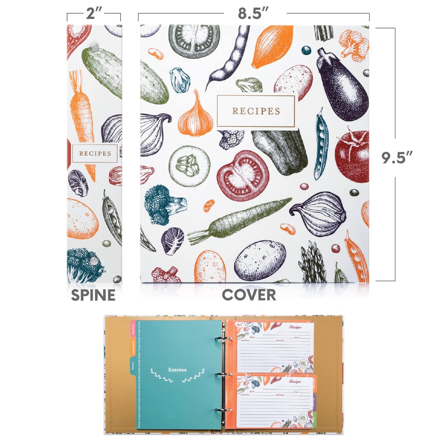 Jot & Mark 3 Ring Recipe Binder