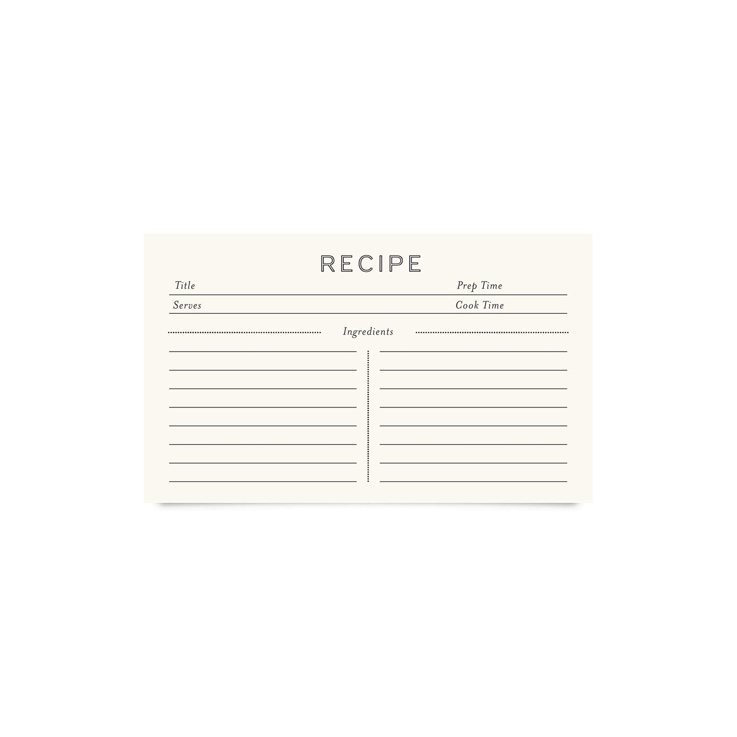 Jot & Mark Recipe Cards Double Sided 50 Count (Minimal)