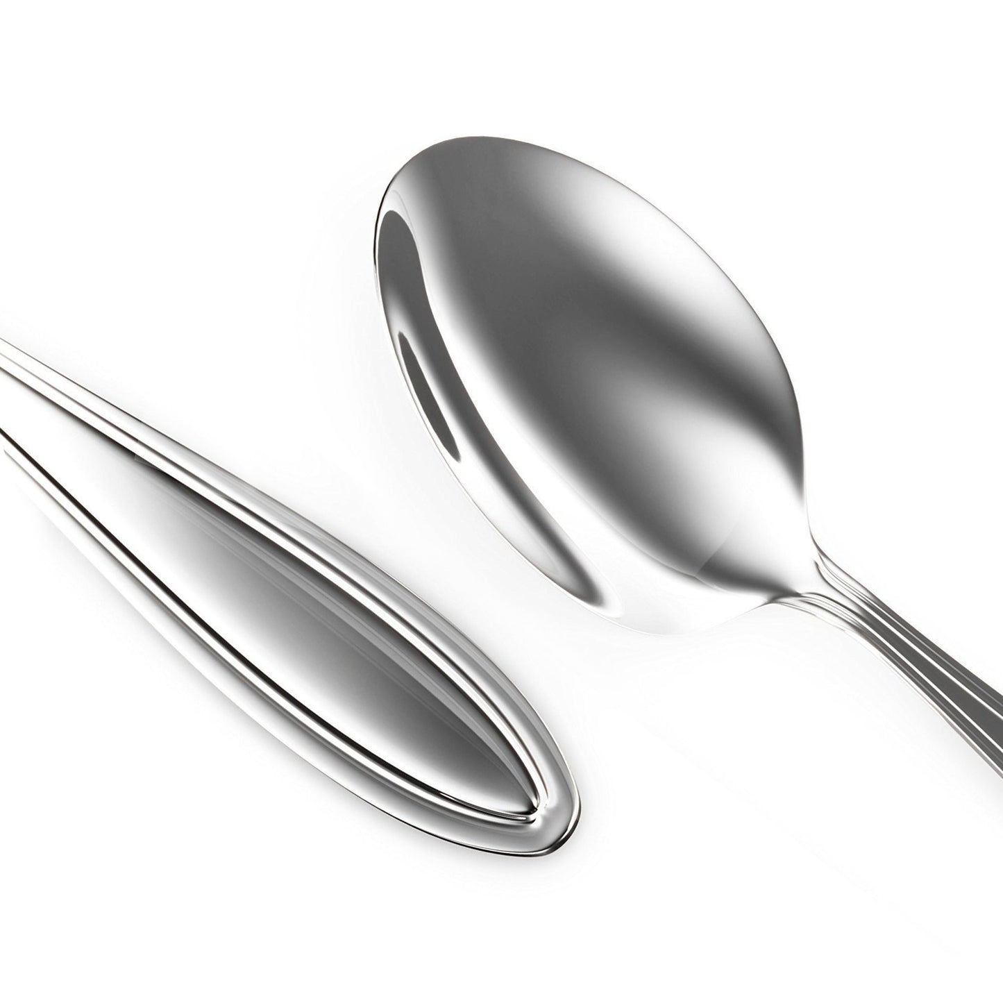 Royal 12-Piece Table Spoons Set - 18/10 Stainless Steel Dinner Spoons, Mirror Polished Flatware Utensils - Great Soup Spoons, Use for Home, Kitchen, or Restaurant (Curved Design)