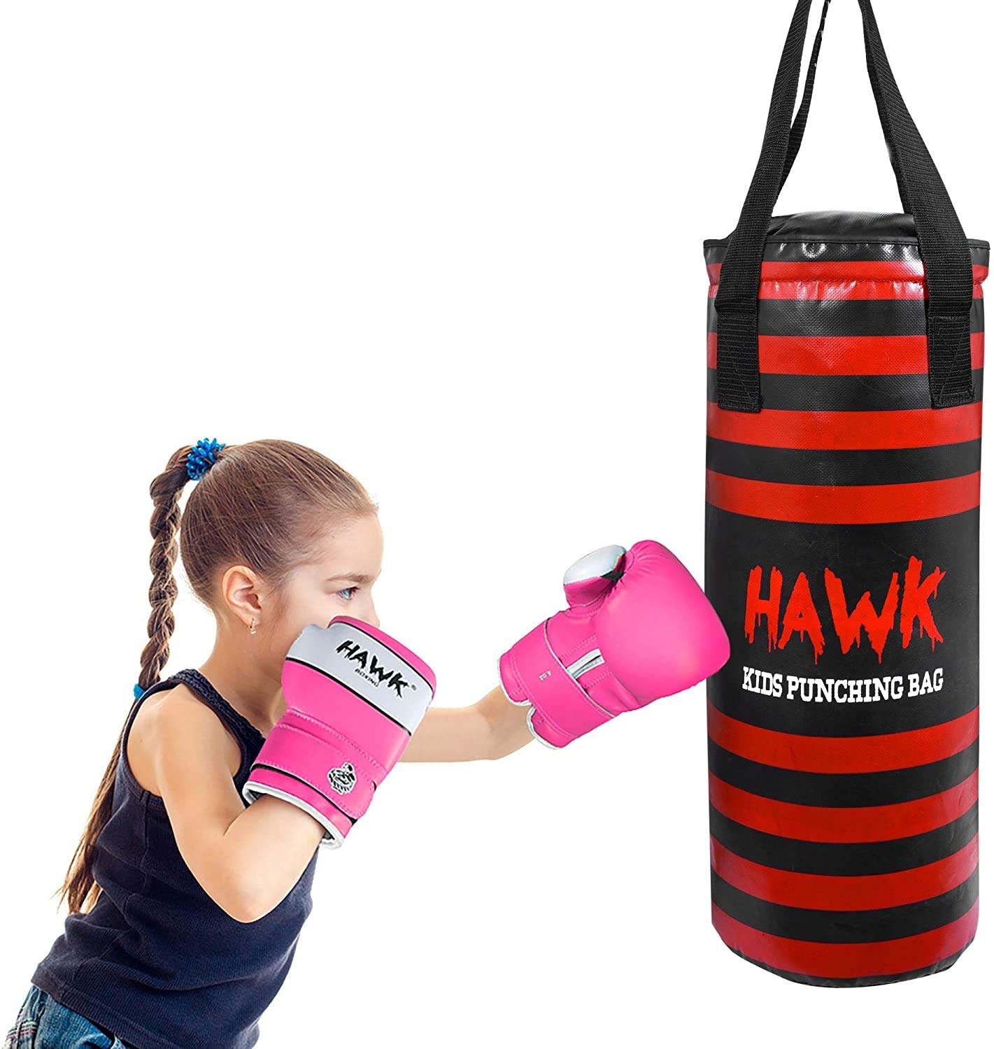 Kids Punching Bag for Kids Boxing Gloves MMA Training Fitness Workout Kickboxing Grappling Karate Heavy Target Bag UNFILLED