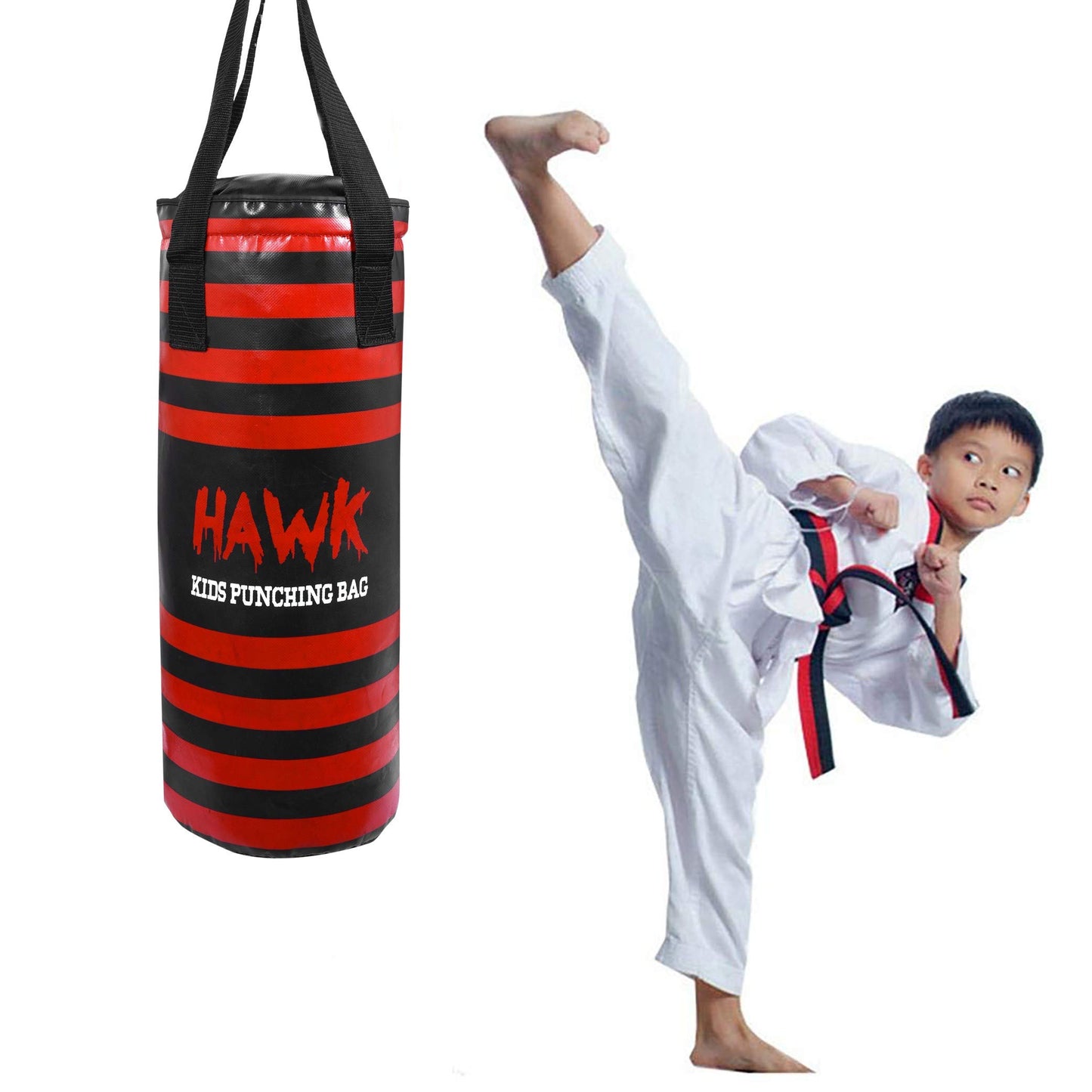 Kids Punching Bag for Kids Boxing Gloves MMA Training Fitness Workout Kickboxing Grappling Karate Heavy Target Bag UNFILLED