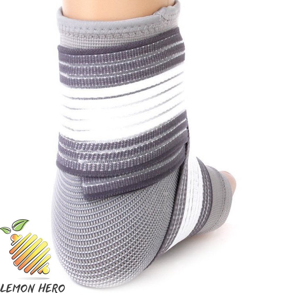 Lemon Hero Foot Compression Sock With Adjustable Elasticated Wrap