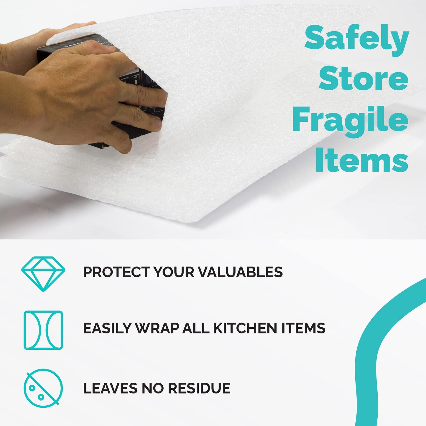 Premium Foam Packing Sheets - 11 7/8 x 12 1/8 inches - Cushion Foam Wrap Sheets; Moving Supplies for Dishes, Glasses and Furniture; Packing Cushioning Supplies - Soft and Durable