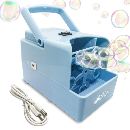 Whizbuilders Bubble Machine for Kids, Backyard Toys, Toddler Outdoor Toys, with Solution Refill, BPA-Free Manual Bubble Toys, Hand-Operated Blower, Lightweight, No Battery Needed (Bubble Fish)