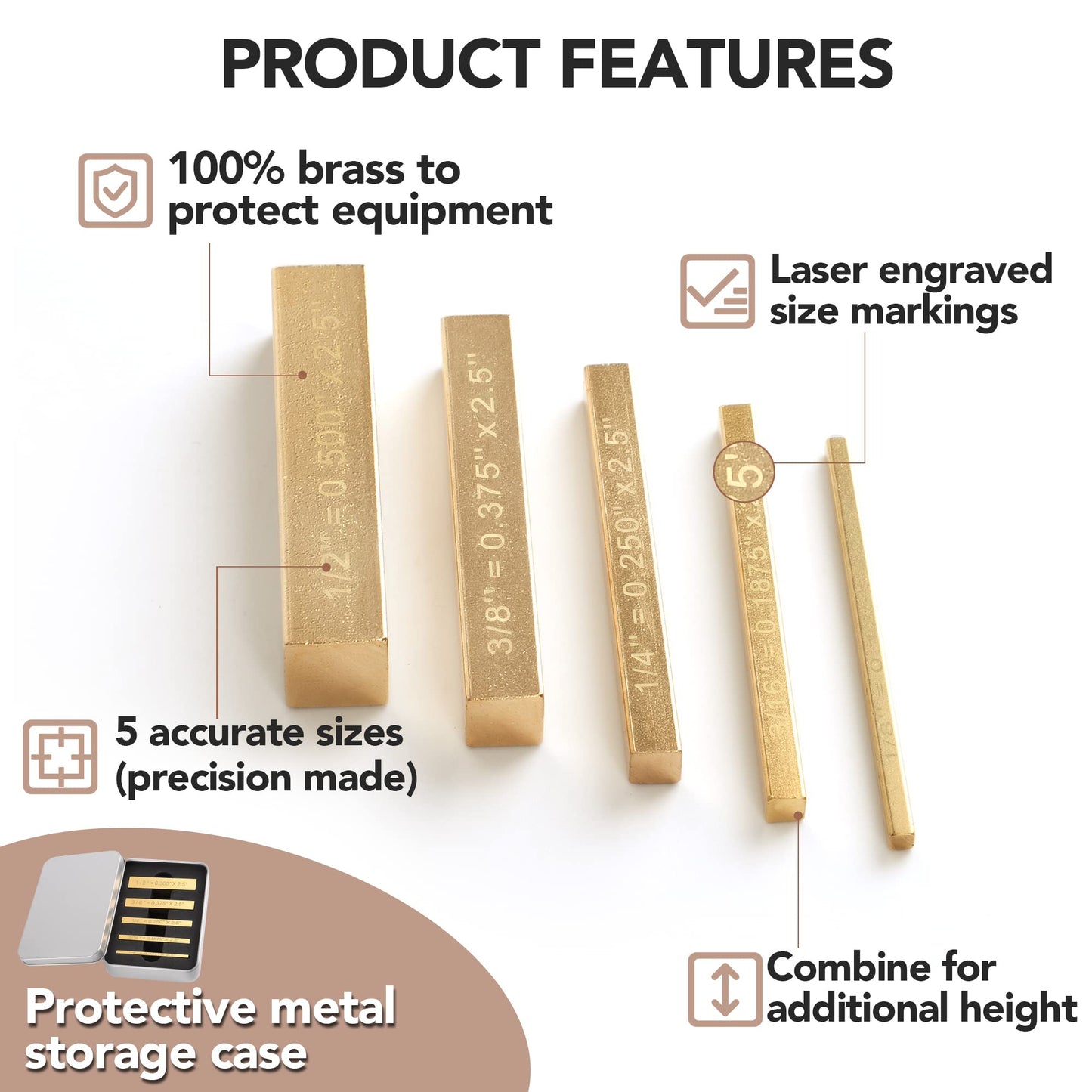 Brass Setup Blocks Height Gauge