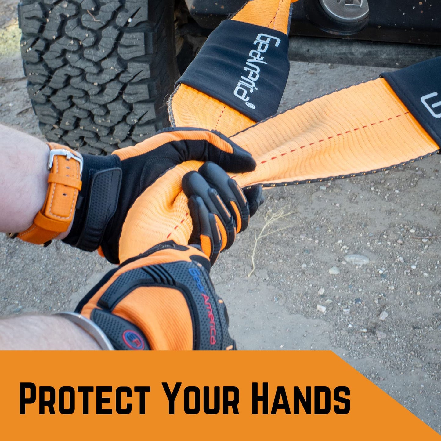 GearAmerica Recovery Gloves – Off-Road Gloves for Winching, Rigging & Towing – Reinforced for Safety. Grip & Durability