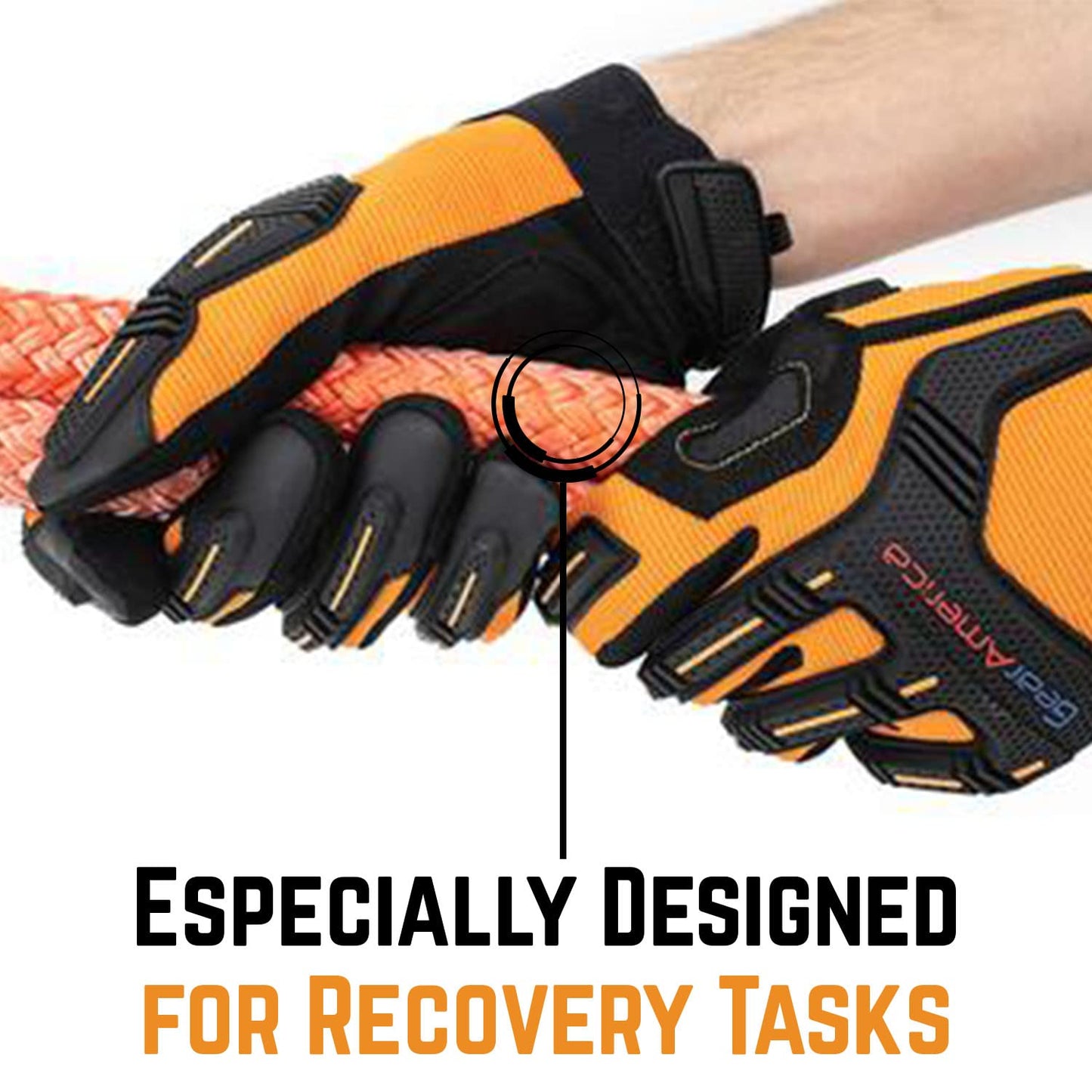 GearAmerica Recovery Gloves – Off-Road Gloves for Winching, Rigging & Towing – Reinforced for Safety. Grip & Durability