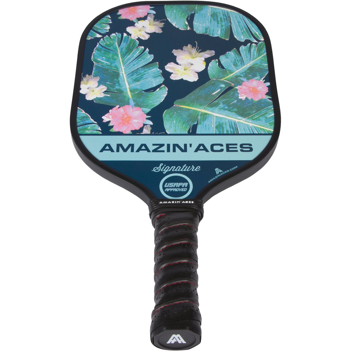 Amazin' Aces Signature Pickleball Single Paddle Green - 1 USAPA-Approved Pickleball Racket with Graphite Face & Polymer Honeycomb Core, 1 Paddle Cover & 1 Carry Bag