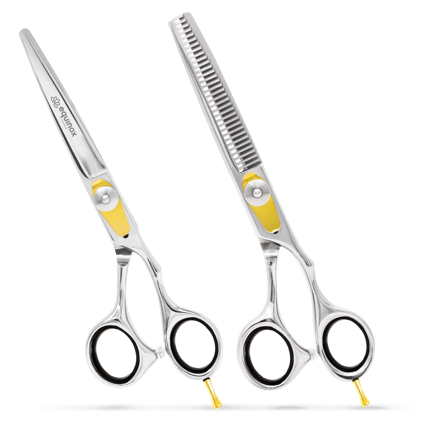 Equinox Professional Hair Scissors Set - Includes Barber Scissors & Thinning Shears for Hair Cutting & Grooming, Premium Japanese Stainless Steel Hair Cutting Scissors, Barber Accessories & Hair Tools