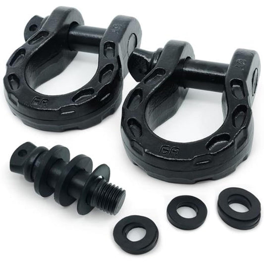 GearAmerica Mega Shackles® - Forged Carbon Steel | 68,000 lbs MBS (16,000 lbs WLL) | Off-Road Recovery Anchor Points