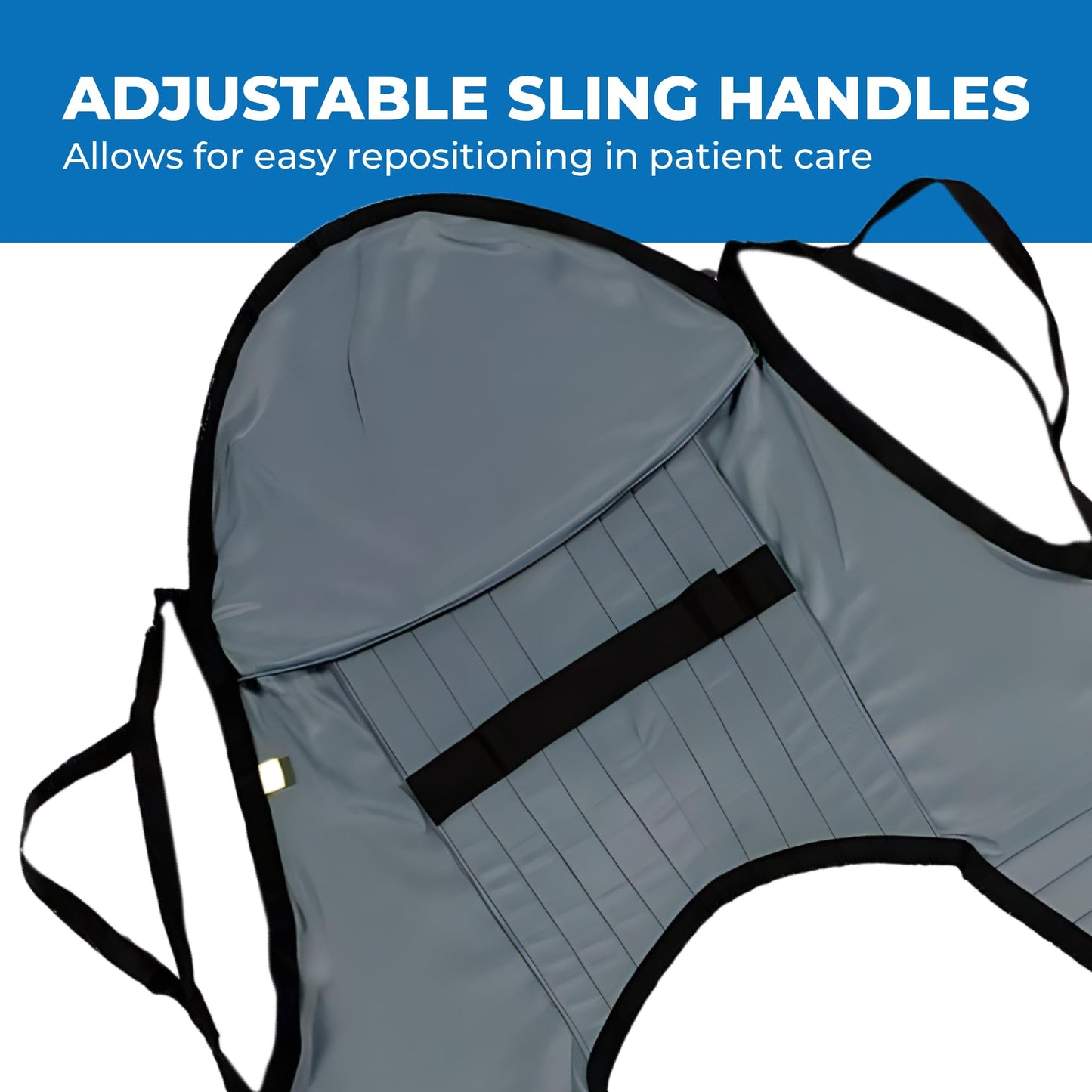 Patient Aid Padded U-Sling with Head Support, Universal Patient Lift Sling, Size XLarge, 600lb Capacity