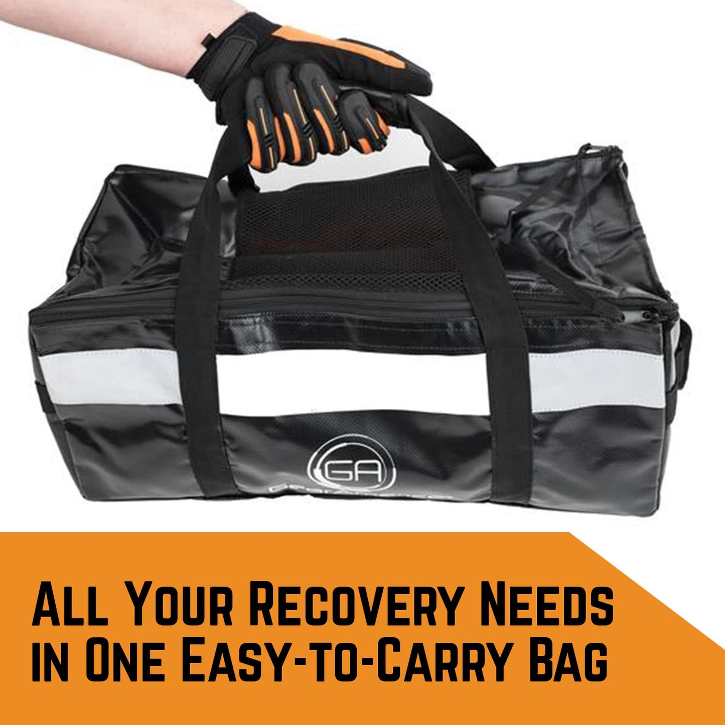 GearAmerica Heavy Duty Off-Road Recovery Gear Bag | Convenient and Durable Storage for Your Offroading Accessories | Carry and Stow Winching, Towing & Rigging Tools for Your 4x4 or Truck