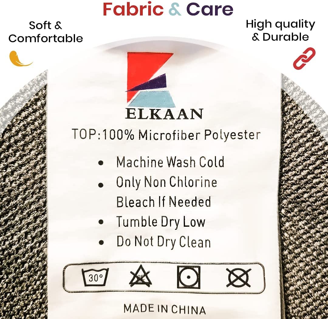 Elkaan Lightweight Bedding Sheet - 4 Piece Set, Super Soft, Brushed Microfiber, 16" Deep Pocket, Shrink & Fade Resistant, Easy Care