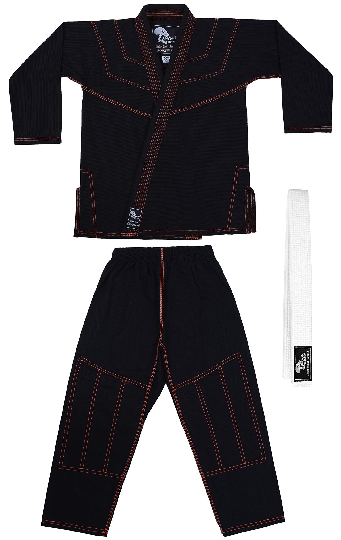 Kids BJJ Gi for Kids IBJJF Youth Grappling Children's Brazilian Jiu Jitsu Gi Kimono Lightweight Uniform with Free Belt