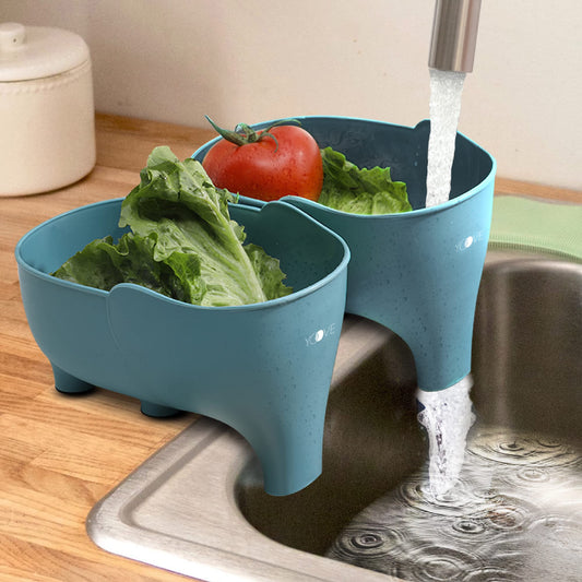 Yoove Kitchen Sink Drain Basket | 2 Elephant Shaped Sink Strainer Drain Baskets