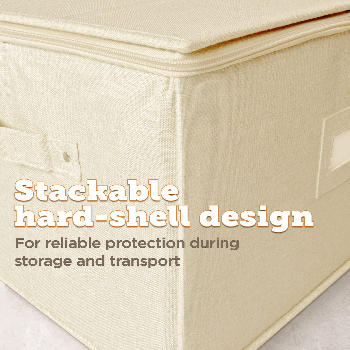 storageLAB China Storage Containers, Containers for Organizing, Hard Shell Case, Felt Plate Dividers, Moving Supplies, Storage Box, Wine, Dishes, Glasses Storage, Charger Plates Storage Containers