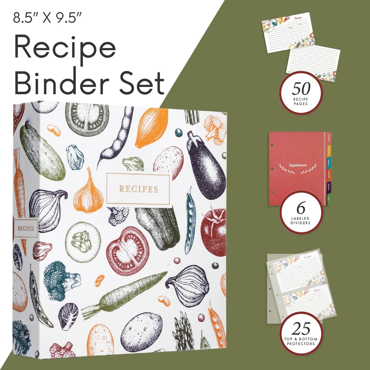 Jot & Mark 3 Ring Recipe Binder