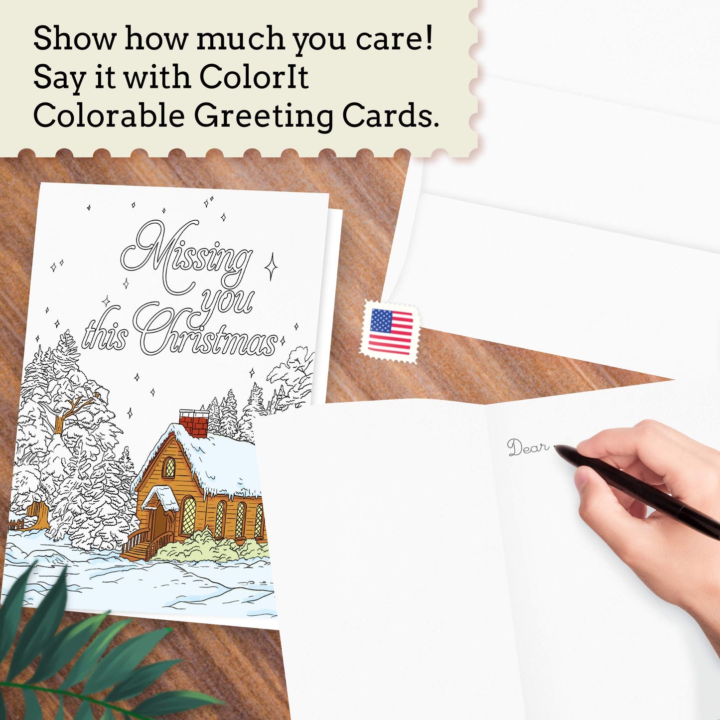 Unique Colorable Greeting Cards (12 Cards to Color with 12 Different Designs, Blank Inside, and 12 White Envelopes)