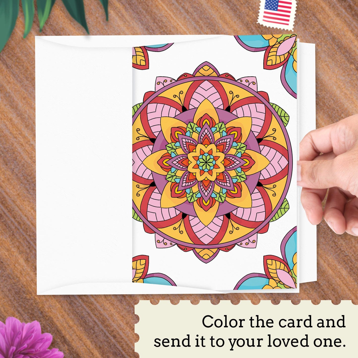 Unique Colorable Greeting Cards (12 Cards to Color with 12 Different Designs, Blank Inside, and 12 White Envelopes)