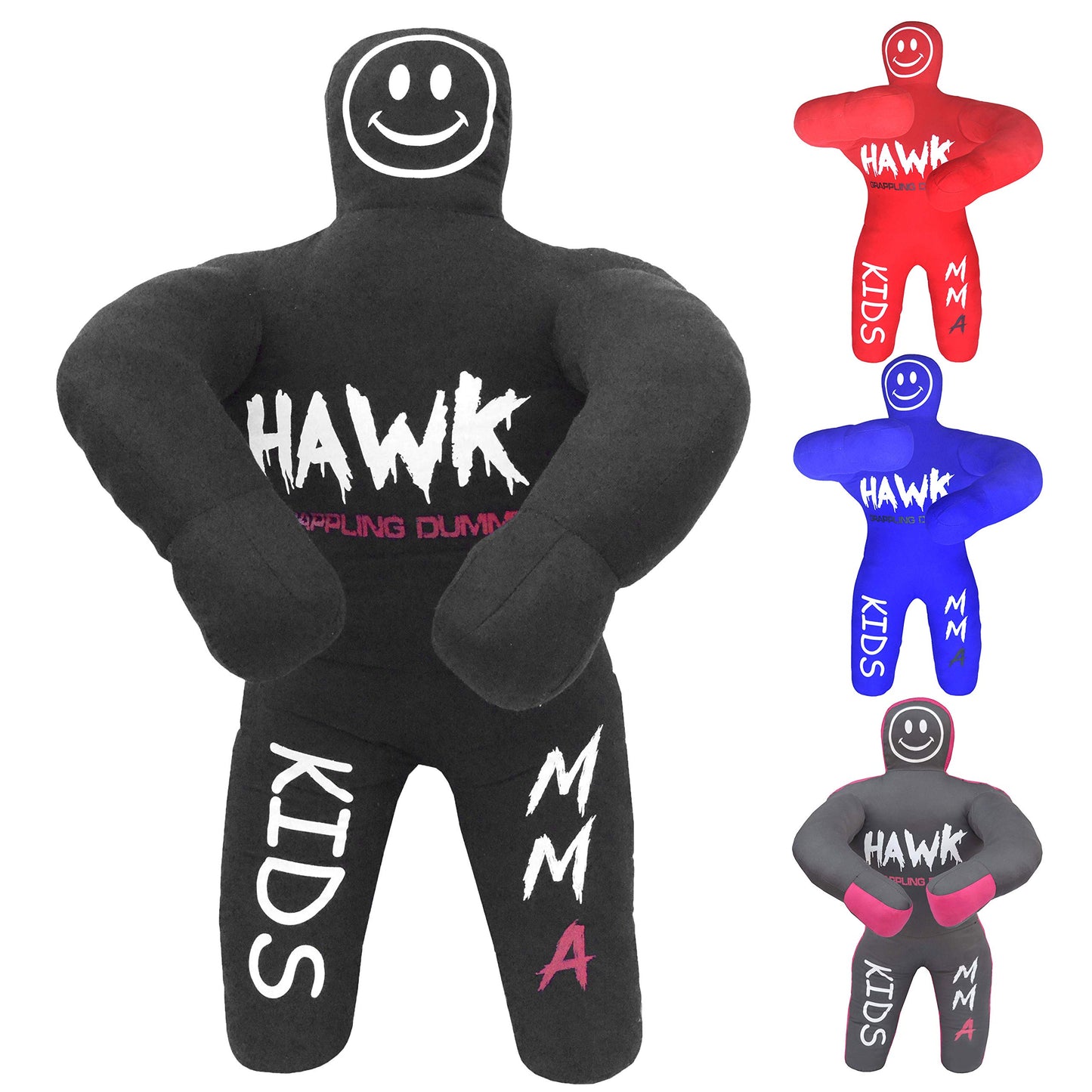 Hawk Sports Kids Grappling Dummy for Fitness & Training, Pose, Strike & Throw Wrestling Dummy for Kids, 3 ft. Punching Dummy for MMA, Jiu-Jitsu, Judo, Karate & Wrestling Practice & Sparring