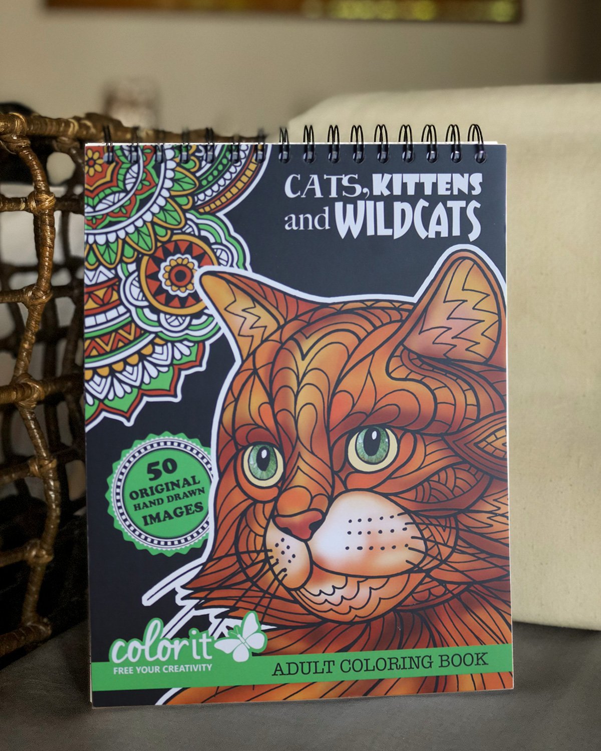 Cats, Kittens, and Wildcats Coloring Book for Adults | Mindful Premium Coloring