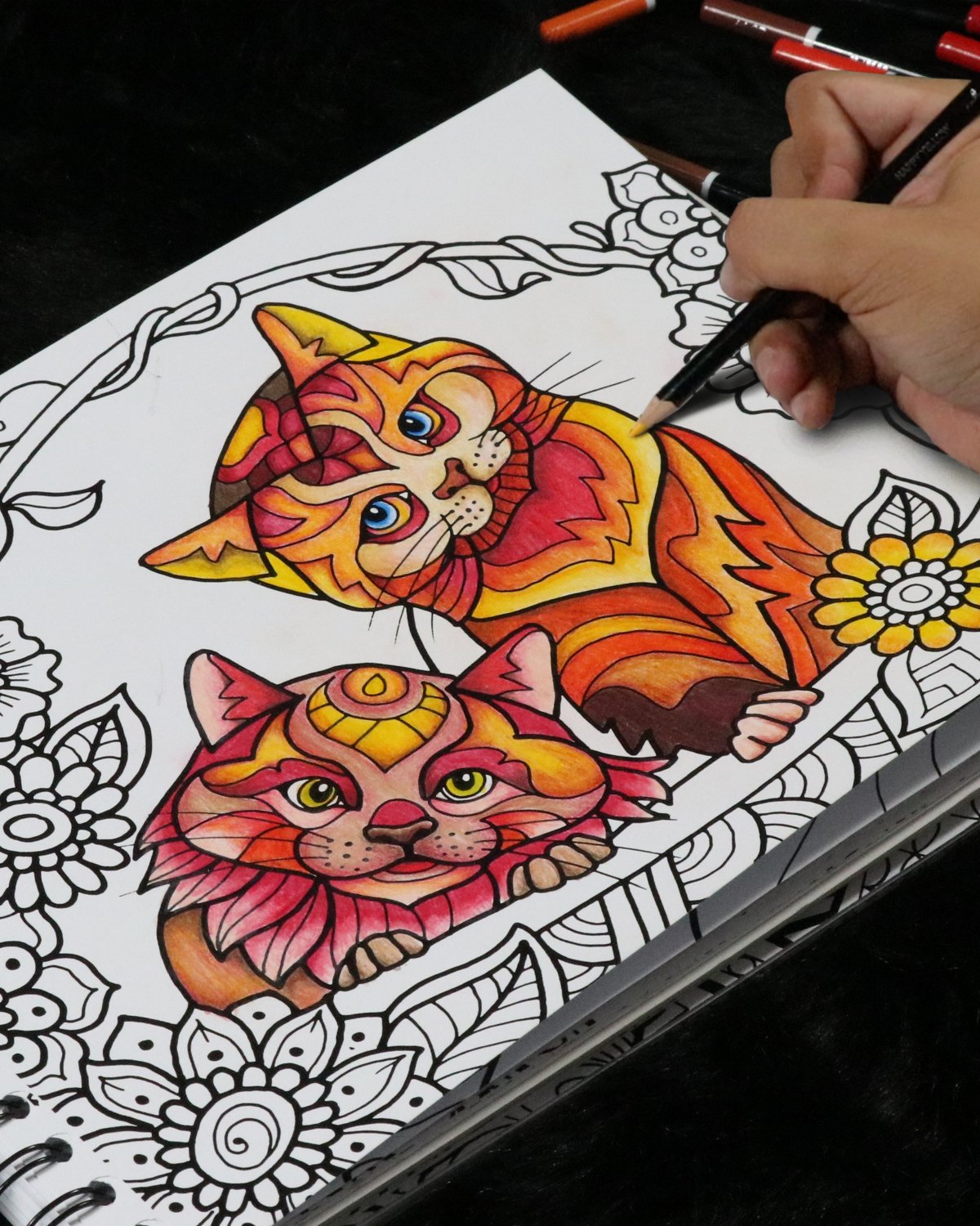 Cats, Kittens, and Wildcats Coloring Book for Adults | Mindful Premium Coloring