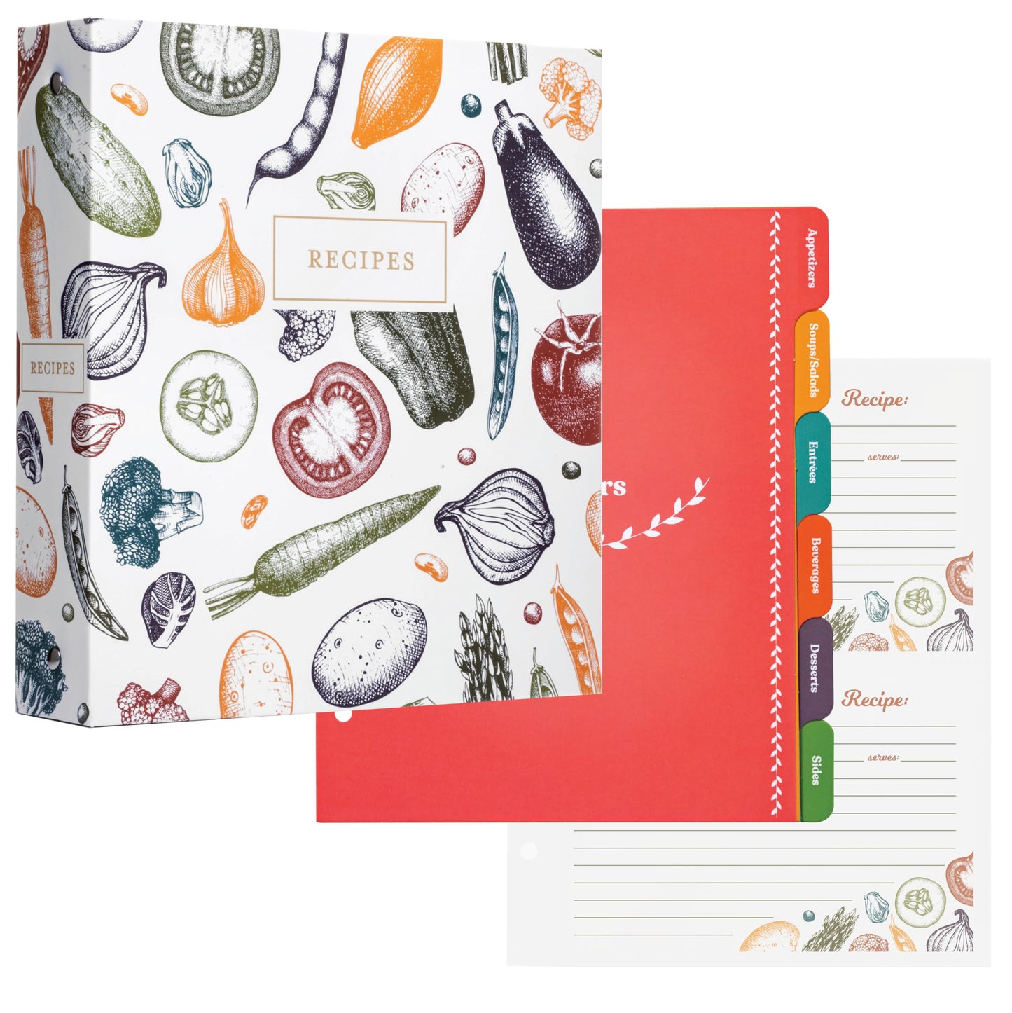 Jot & Mark 3 Ring Recipe Binder