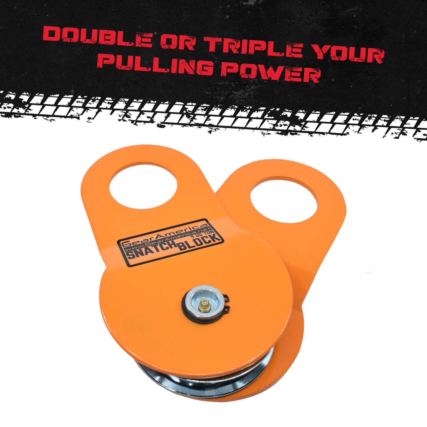 GearAmerica Snatch Block (9 US Ton) | Double your Winch Pulling Capacity and Control Direction of the Pull