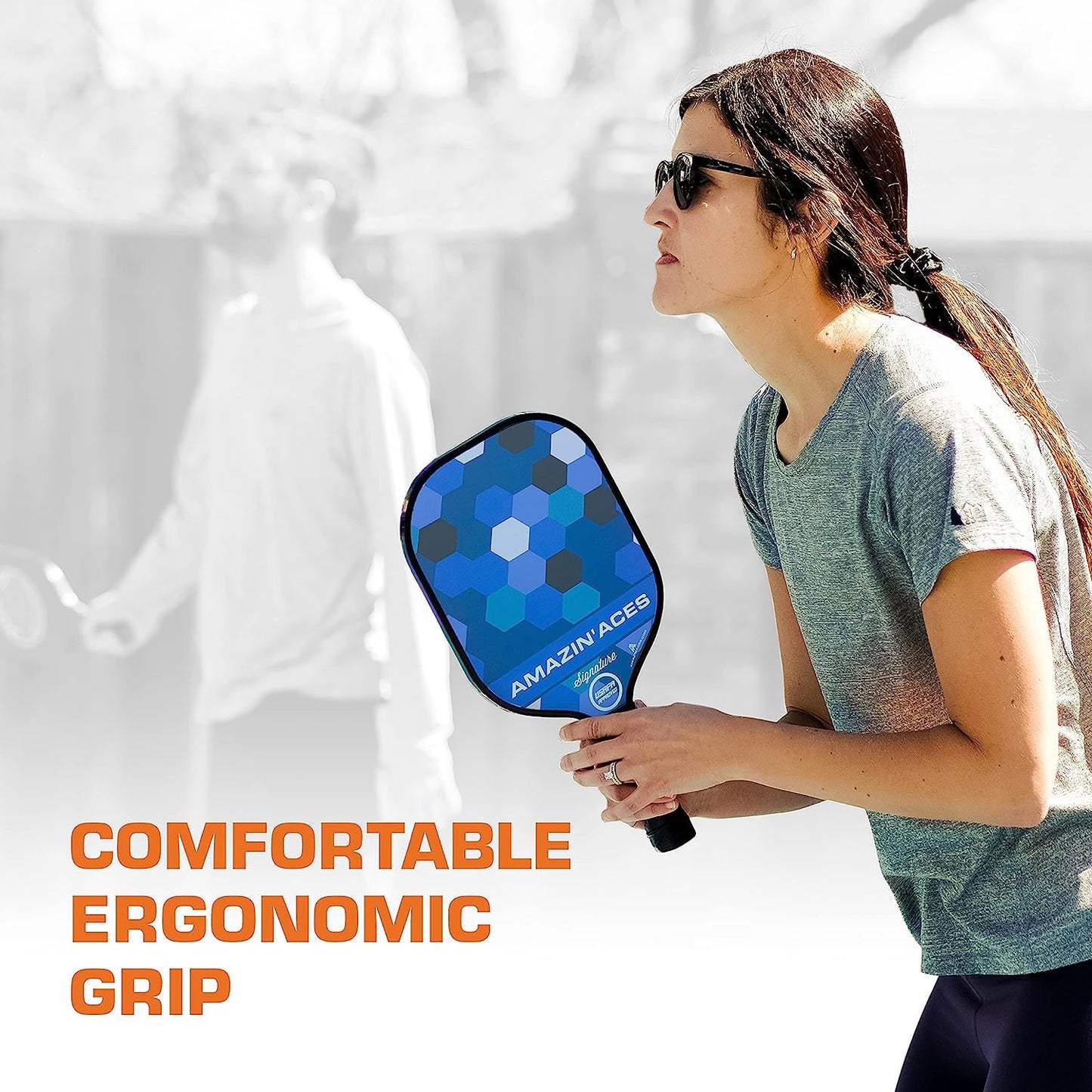 Amazin' Aces Graphite Pickleball Paddles Set - Single, 2 or 4 Paddles, Honeycomb Polymer Core with Comfy Cushion Grip - Varying Accessories Including Pickleballs, Pickleball Bag & Paddle Cover